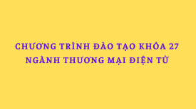 Chương trình đào tạo ngành Thương mại điện tử khóa 27